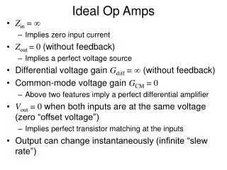 Ideal Op Amps