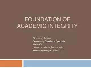Foundation of Academic Integrity