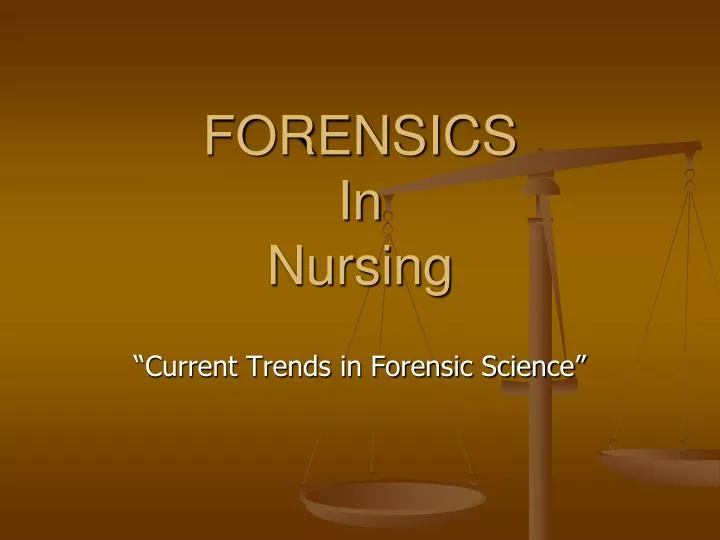 forensics in nursing