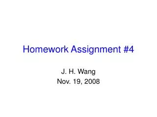 Homework Assignment #4