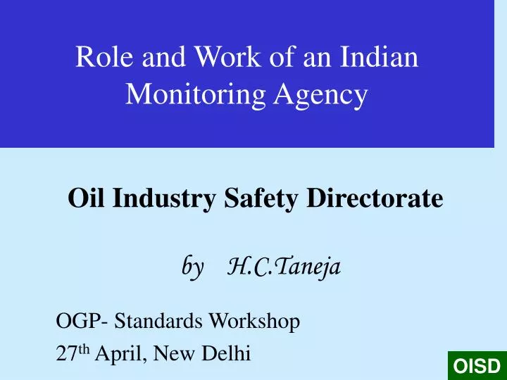 role and work of an indian monitoring agency