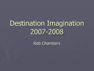 Destination Imagination 2007-2008