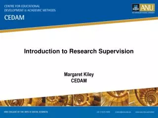 Introduction to Research Supervision