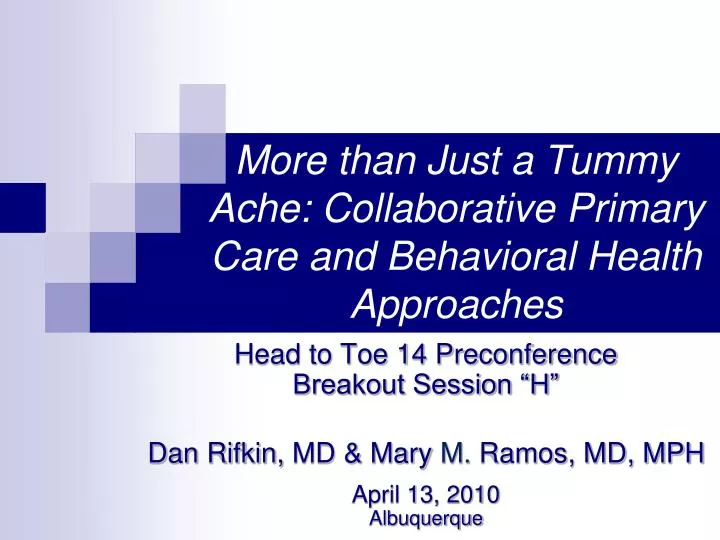 more than just a tummy ache collaborative primary care and behavioral health approaches