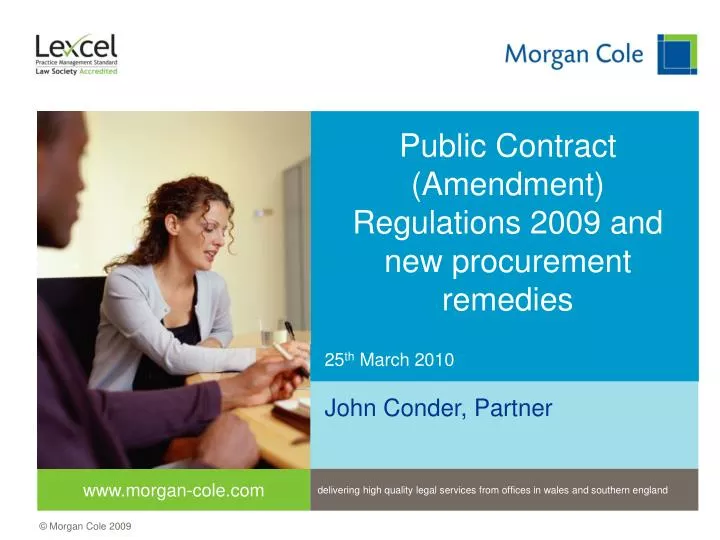 public contract amendment regulations 2009 and new procurement remedies