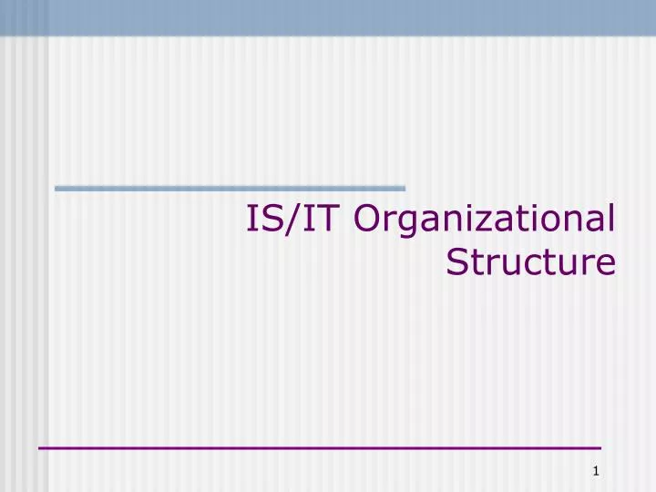 is it organizational structure