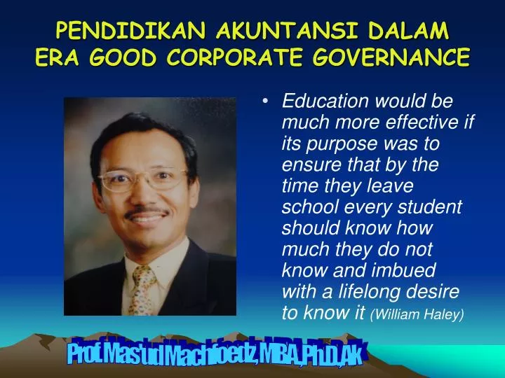 pendidikan akuntansi dalam era good corporate governance