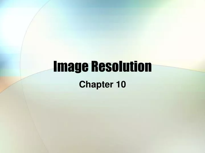image resolution