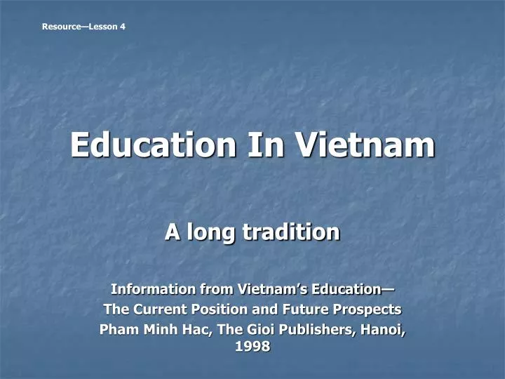education in vietnam