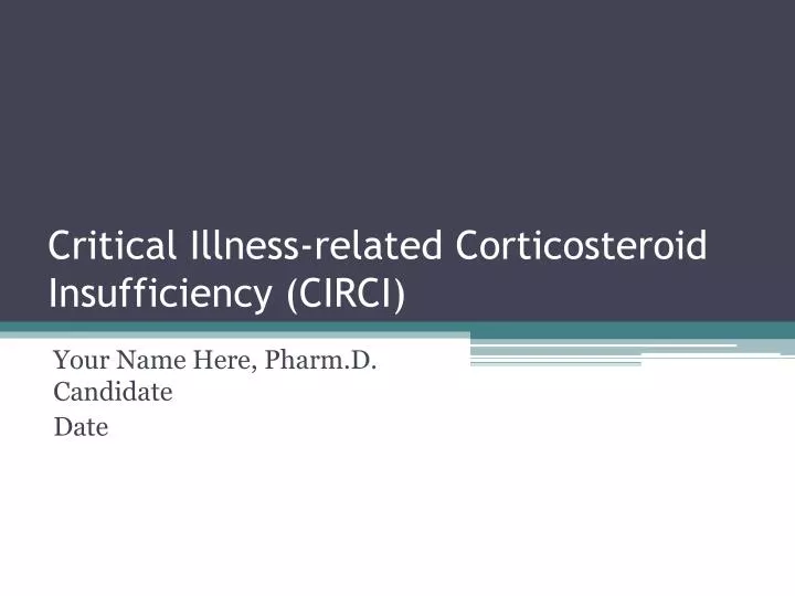 critical illness related corticosteroid insufficiency circi