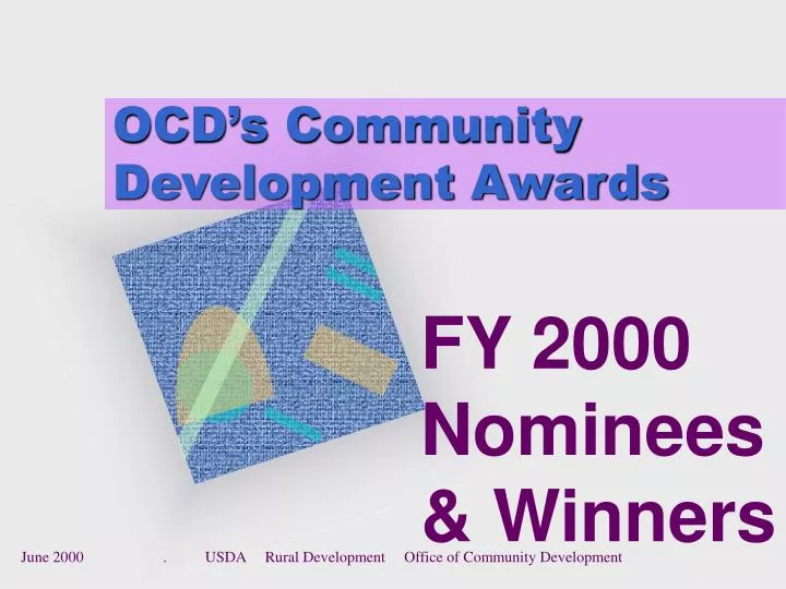 ocd s community development awards