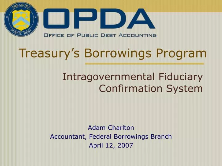 treasury s borrowings program