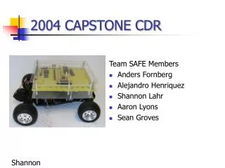 2004 CAPSTONE CDR