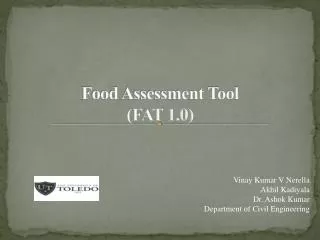 Food Assessment Tool (FAT 1.0)