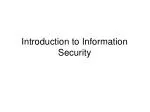 Introduction to Information Security - slide 1