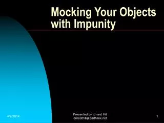 Mocking Your Objects with Impunity