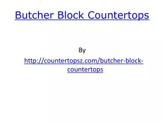 Butcher Block Countertops