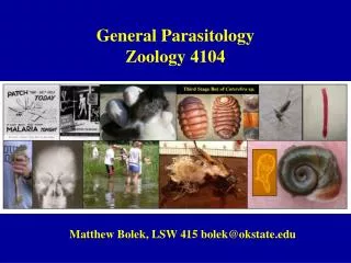 General Parasitology Zoology 4104