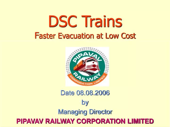 dsc trains f aster evacuation at low cost