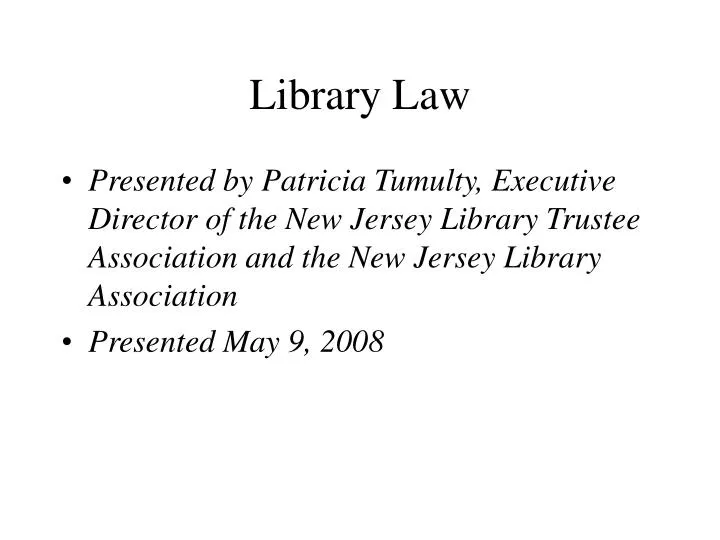 library law