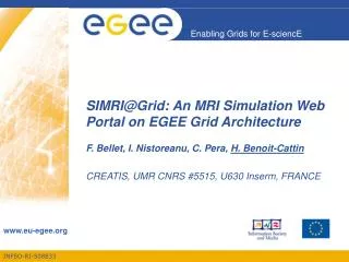 SIMRI@Grid: An MRI Simulation Web Portal on EGEE Grid Architecture