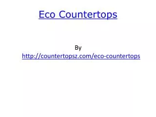 Eco Countertops