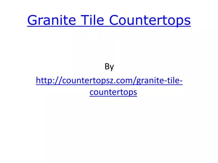 granite tile countertops
