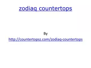 Zodiaq Countertops