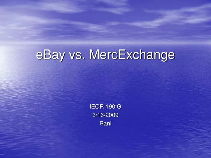 ebay vs mercexchange