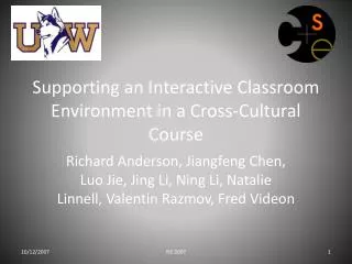 Supporting an Interactive Classroom Environment in a Cross-Cultural Course