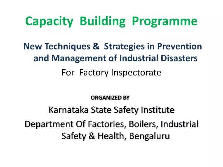 capacity building programme
