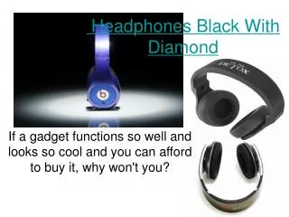 Headphones Black With Diamond