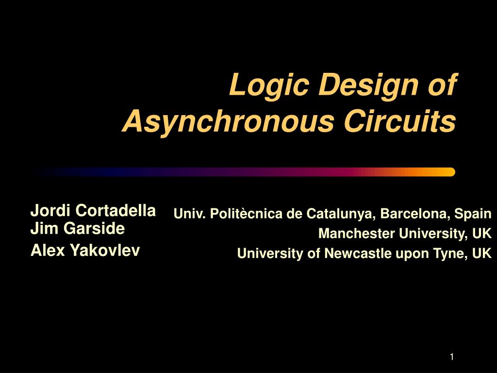 Asynchronous Rondo Design PPT - Logic Design of Asynchronous Circuits PowerPoint Presentation ...