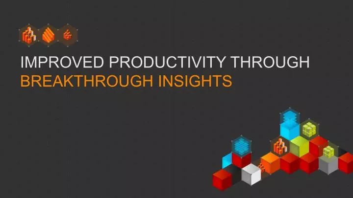 improved productivity through breakthrough insights