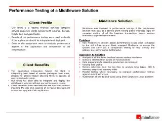 Performance Testing of a Middleware Solution