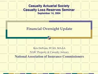 Financial Oversight Update