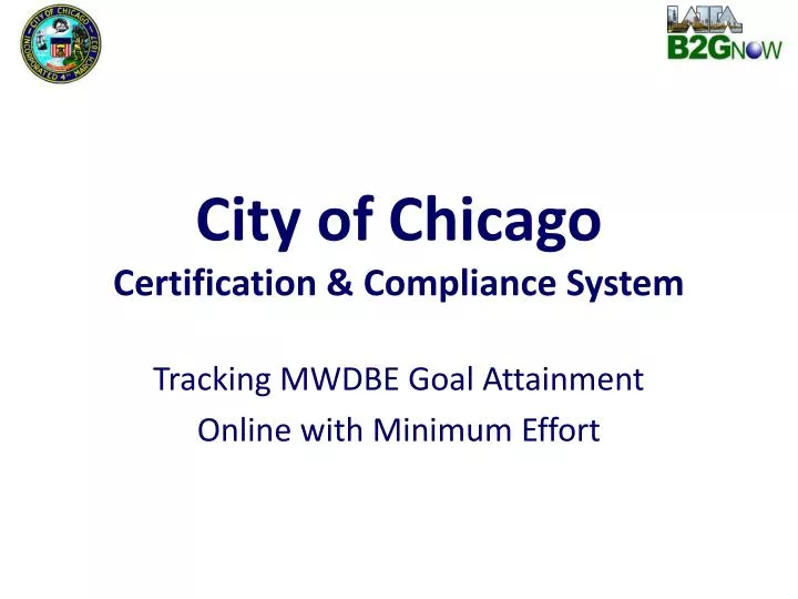 city of chicago certification compliance system