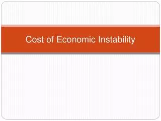 Cost of Economic Instability