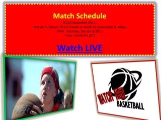 Watch Maryland-Eastern Shore Hawks vs South Carolina State B