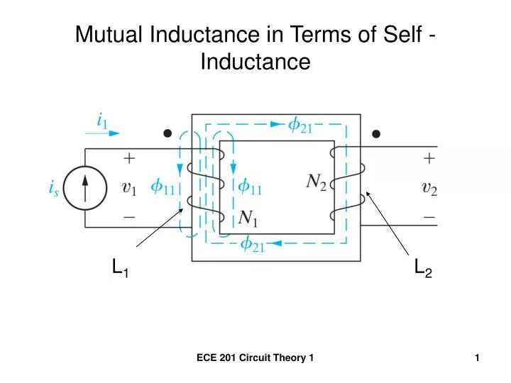 mutual inductance in terms of self inductance