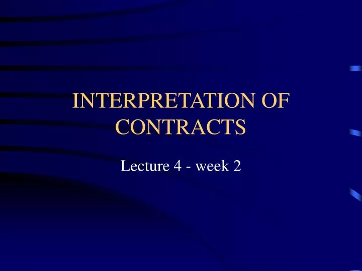 interpretation of contracts