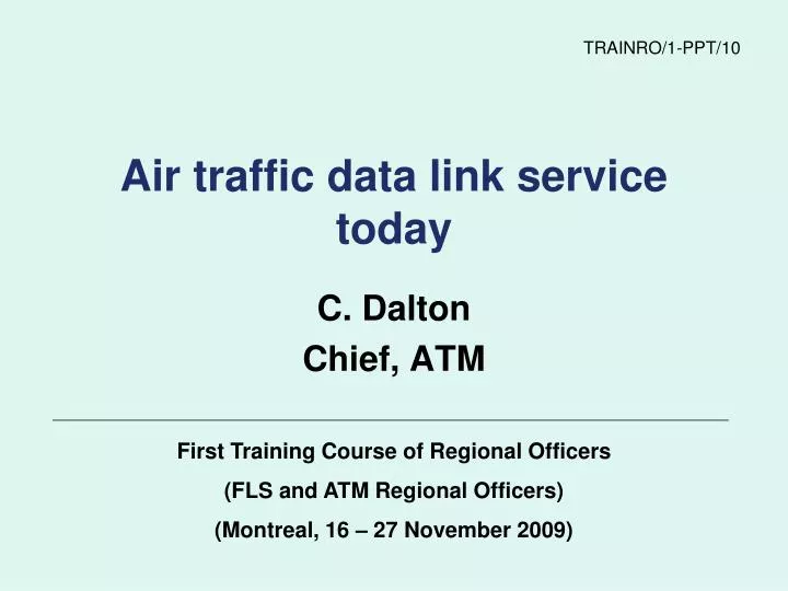 air traffic data link service today