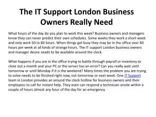 London IT Support Services - Professional IT Support in Lond