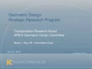 Geometric Design Strategic Research Program