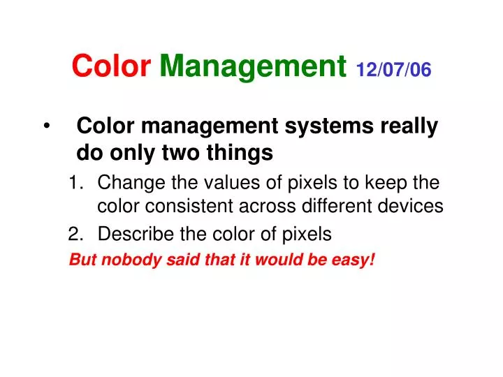 color management 12 07 06