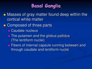 Basal Ganglia