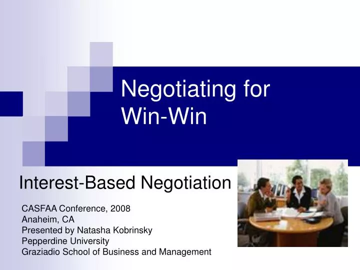 negotiating for win win