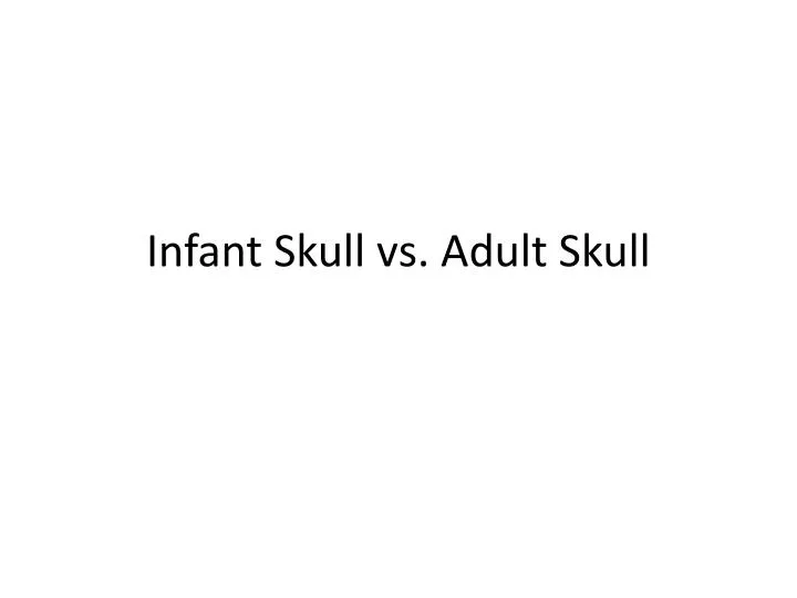 infant skull vs adult skull