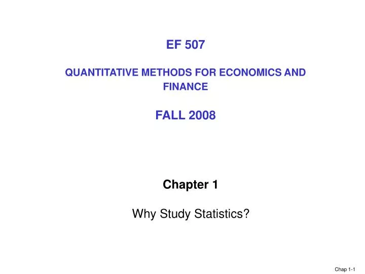 chapter 1 why study statistics