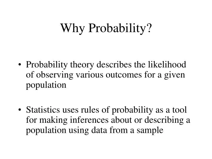 why probability